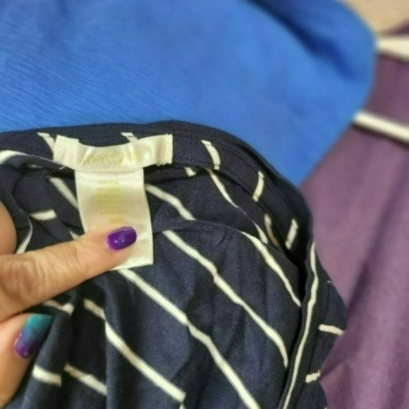 ♡3/$30♡ Matty M Striped Short Sleeve Tee -M - Picture 3 of 3